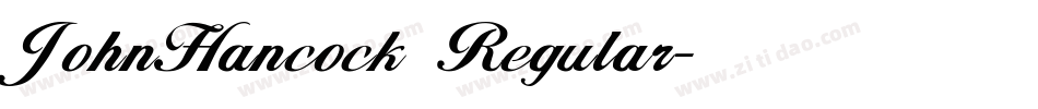 JohnHancock Regular字体转换